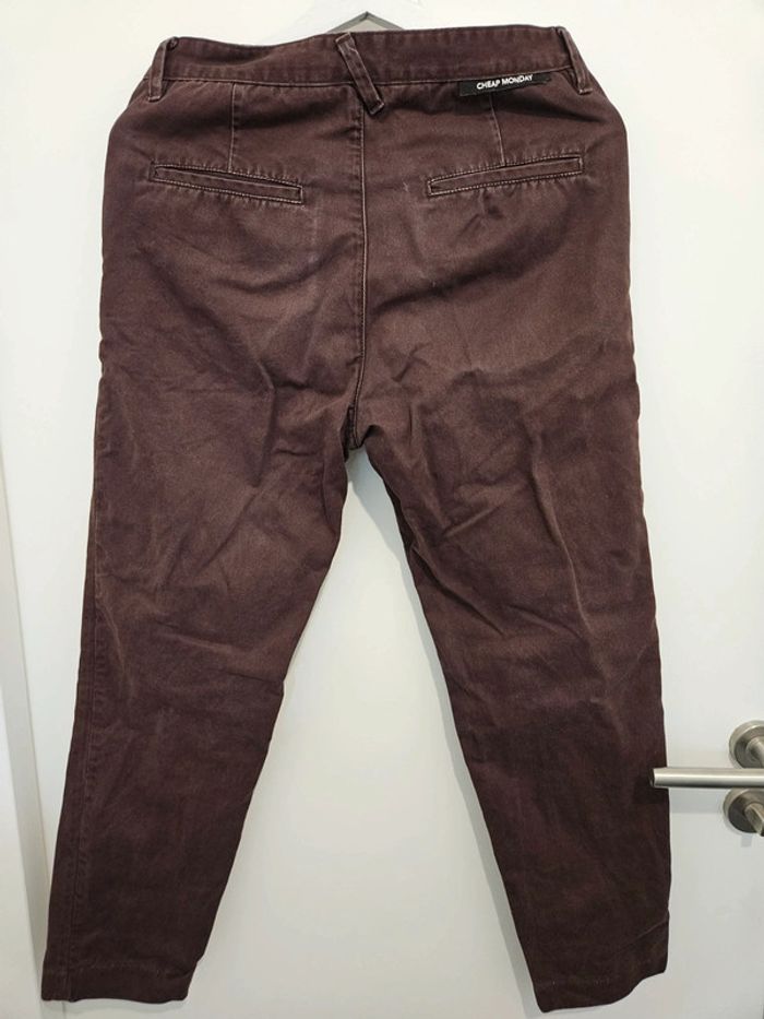 Pantalon chino cheap monday bordeaux - photo numéro 3