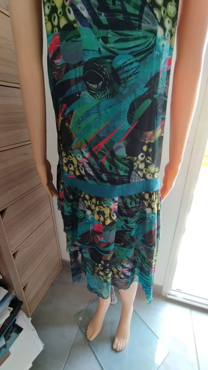 Robe verte avec motifs ixoo taille 46 femme - photo numéro 14