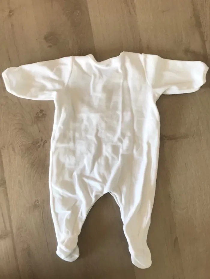 Dors bien en velours blanc Petit Bateau 3 mois - photo numéro 2