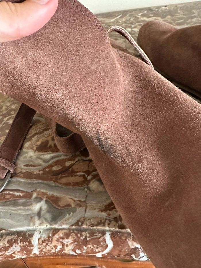 Bottines en daim marron aigle 40 - photo numéro 4