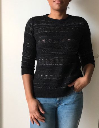 Pull ras du coup en maille ajourée