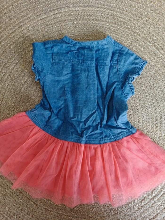 Robe été jean et tutu rose Absorba 6 mois - photo numéro 3