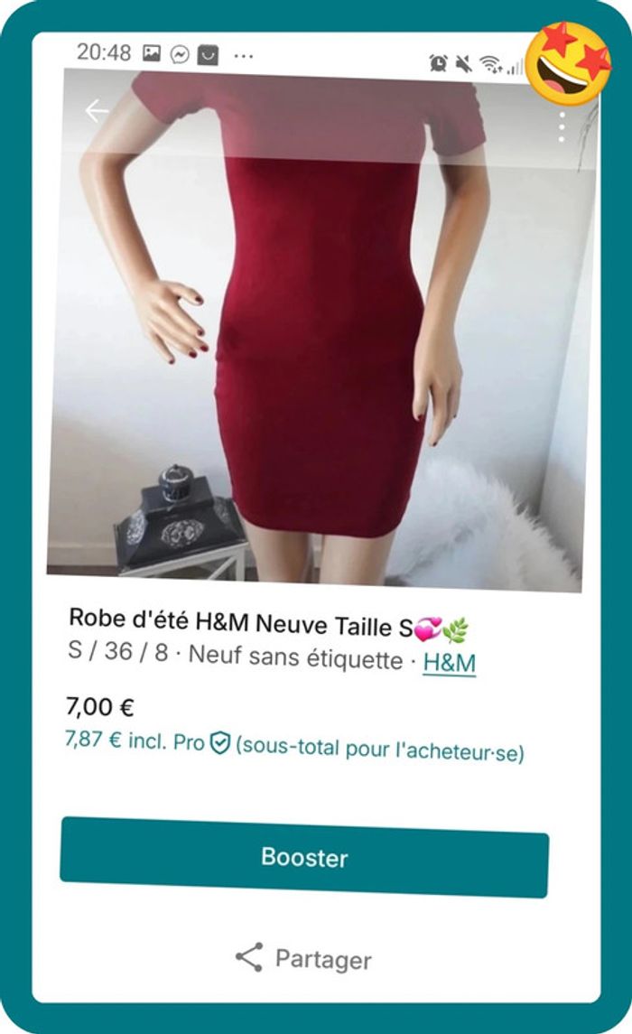 Robe d'été H&M Neuve Taille S💞🌿 - photo numéro 10