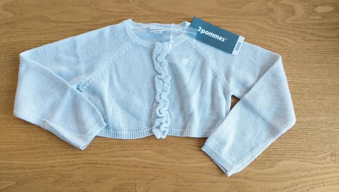 Boléro fille argenté pailletté taille 9/12 mois 3 Pommes