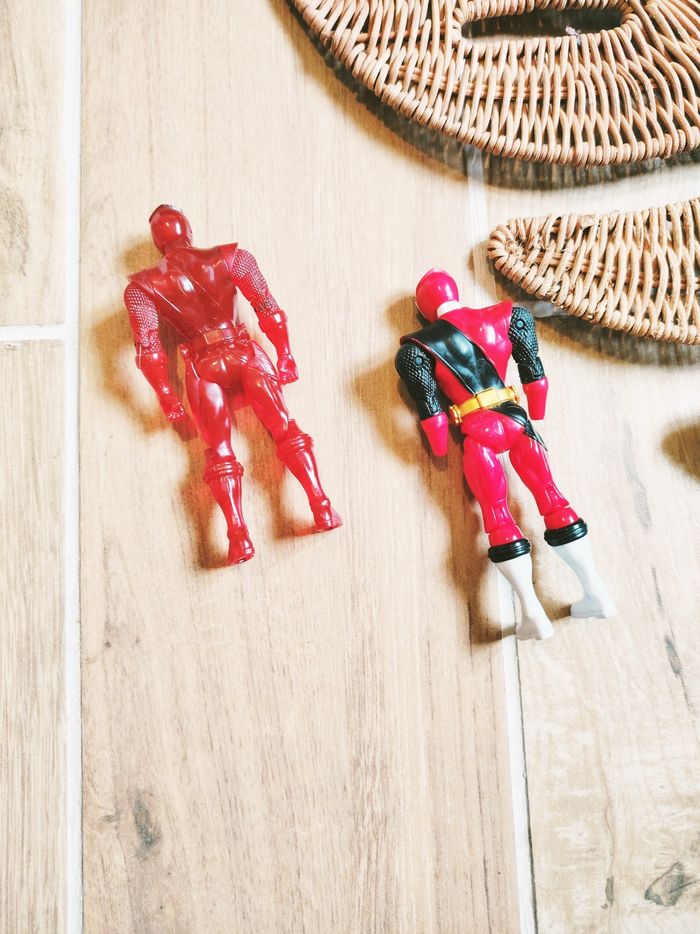 🙅 Power rangers ninja steel lot de 2 figurines des rangers rouge marque bandai - photo numéro 2