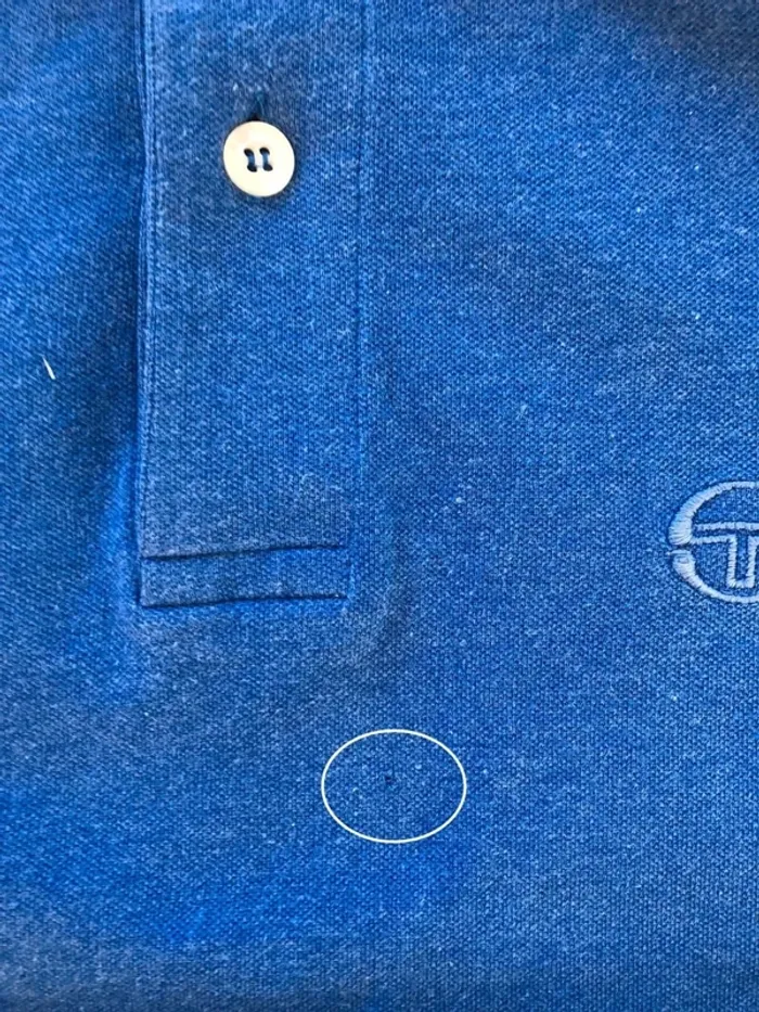 Sergio Tacchini vintage polo bleu L/XL - photo numéro 9