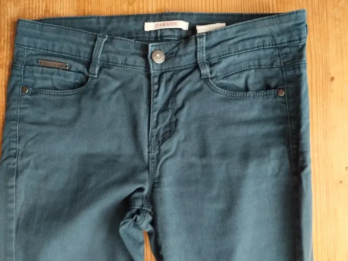 👖 Pantalon denim bleu Camaïeu – Taille 36 - TBE - photo numéro 3