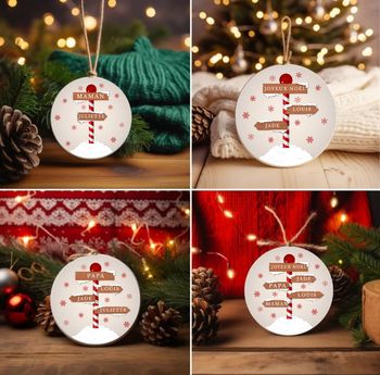 Boule de Noël personnalisée ornement en céramique