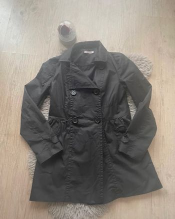 Trench cintré en coton enduit - taille 38