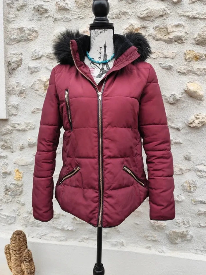 Doudoune femme Gémo bordeaux taille L