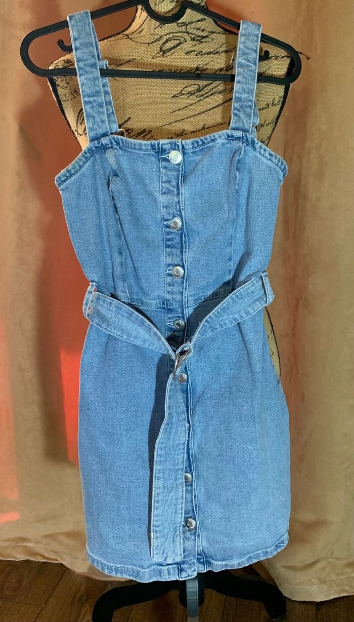 Robe Jean à bretelles (XS-34)