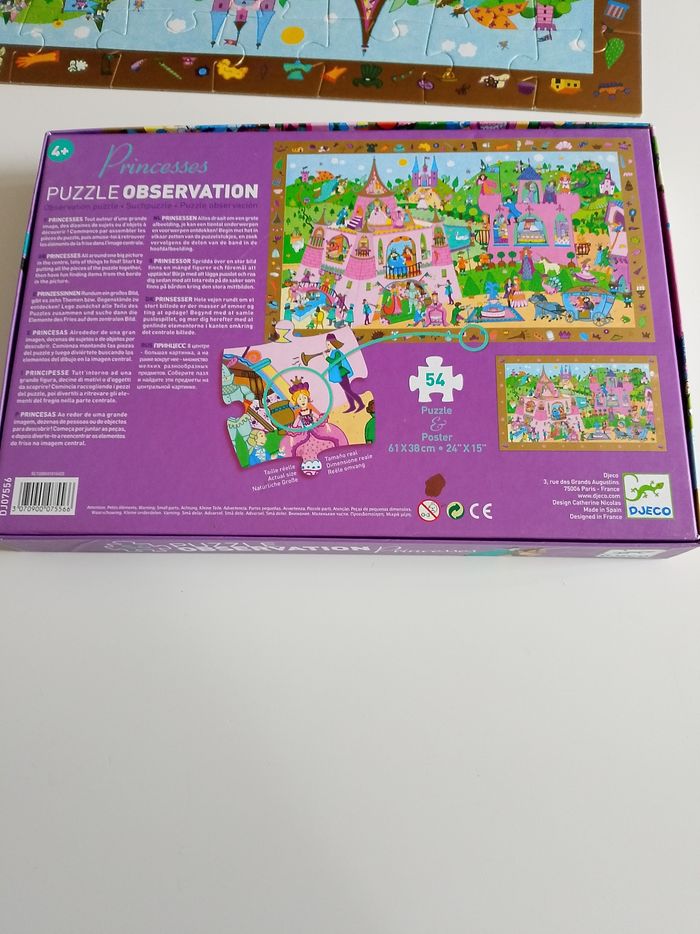 Puzzle observation princesse avec poster Djeco o 54 pièces - photo numéro 2