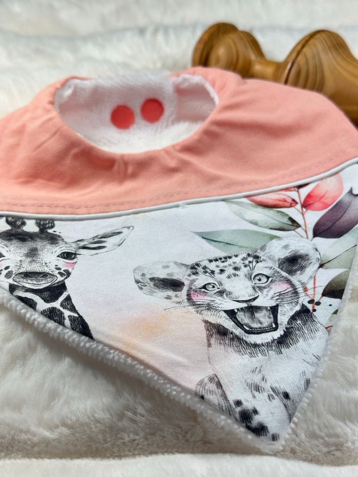 Bavoir naissance savane fille bambou - photo numéro 2