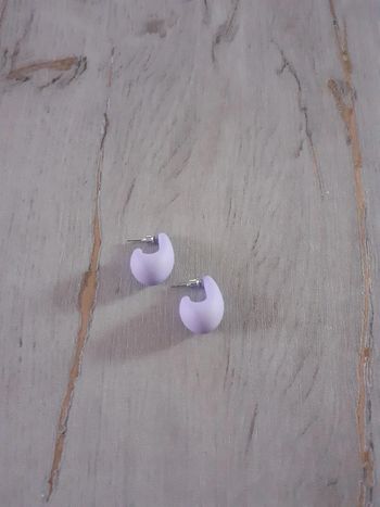 Boucles d'oreilles gouttes d'eau lilas