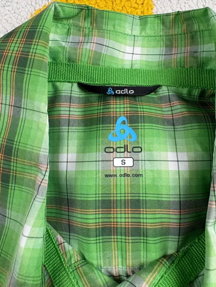Chemise à carreaux Odlo | Vert | Taille S - photo numéro 5