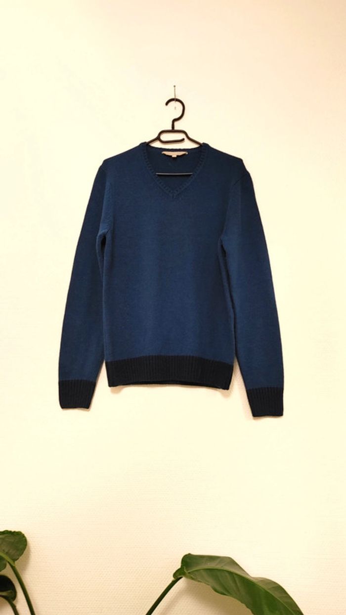Pull bleu col v marque OVS 100 % acrylique en très bon état - photo numéro 3