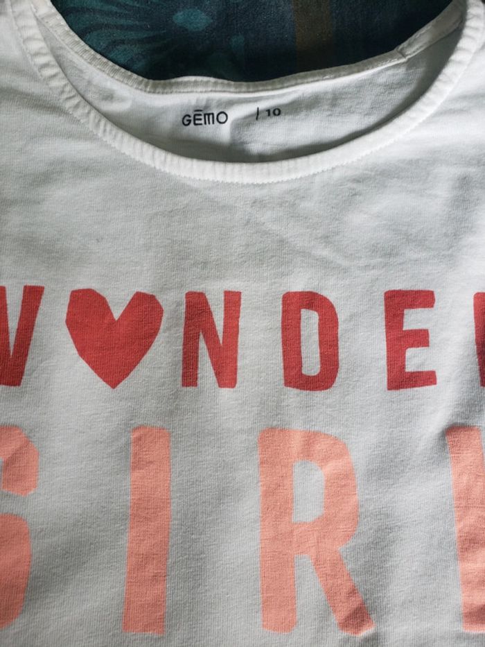 T-shirt manches courtes gemo 10 ans - photo numéro 2