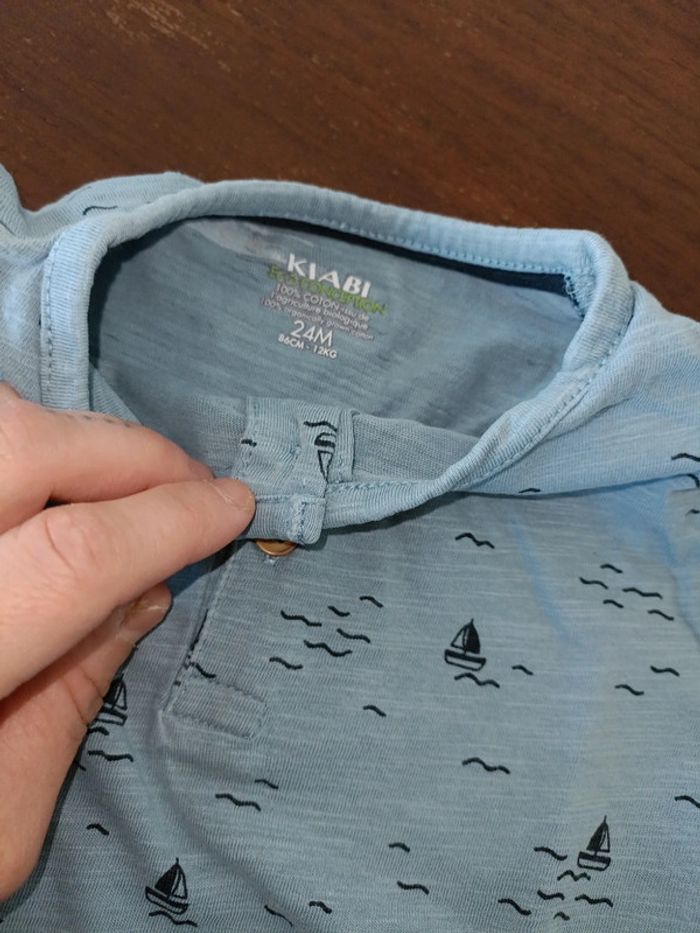 T-shirt bleu 24 mois - photo numéro 4