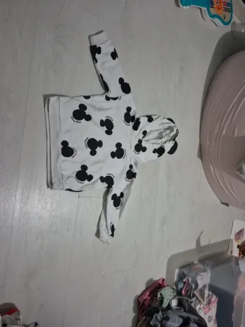 Sweat à capuche blanc mickey