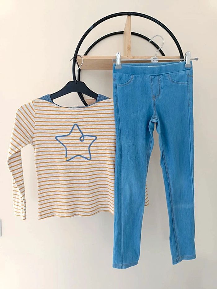 8 ans ensemble teeshirt Okaïdi et pantalon kiabi