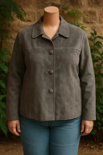 🌸Veste cuir croute de porc  Taille 44 🌸