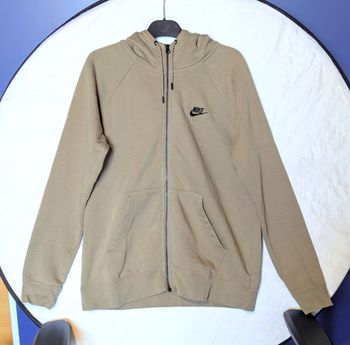 Veste Sweat Nike Sport Marron Capuche Couleur Unie Vêtement Tendance Mode Hommes