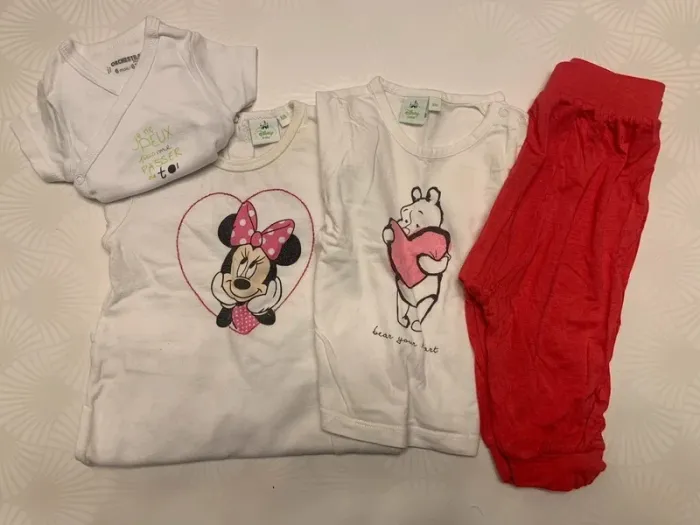 Lot mi-saison/été fille Disney 6m