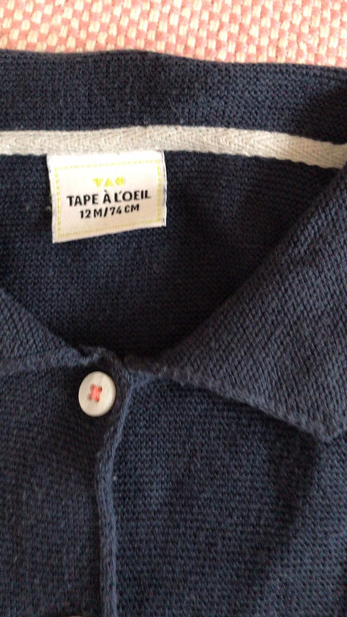 Gilet fin bleu marine mixte - photo numéro 3