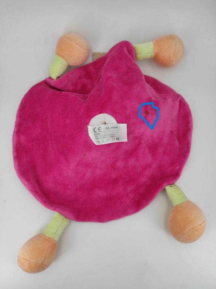 Doudou Plat Rond Chenille ou Papillon Kiabi - photo numéro 3