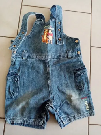 Salopette short jeans