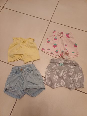 Lot 4 shorts bébé fille