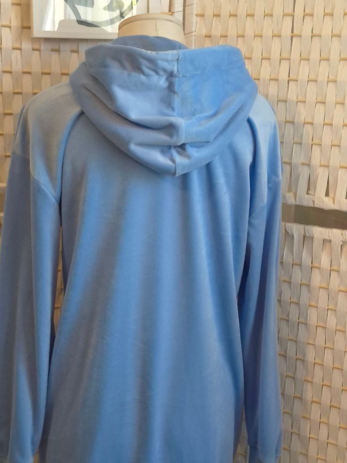 Robe sweat à capuche bleu ciel velours Esmara femme TM / 38 /40 - photo numéro 6