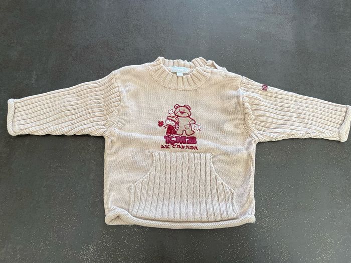 Pull beige  hiver garçon 9 mois Kimbaloo