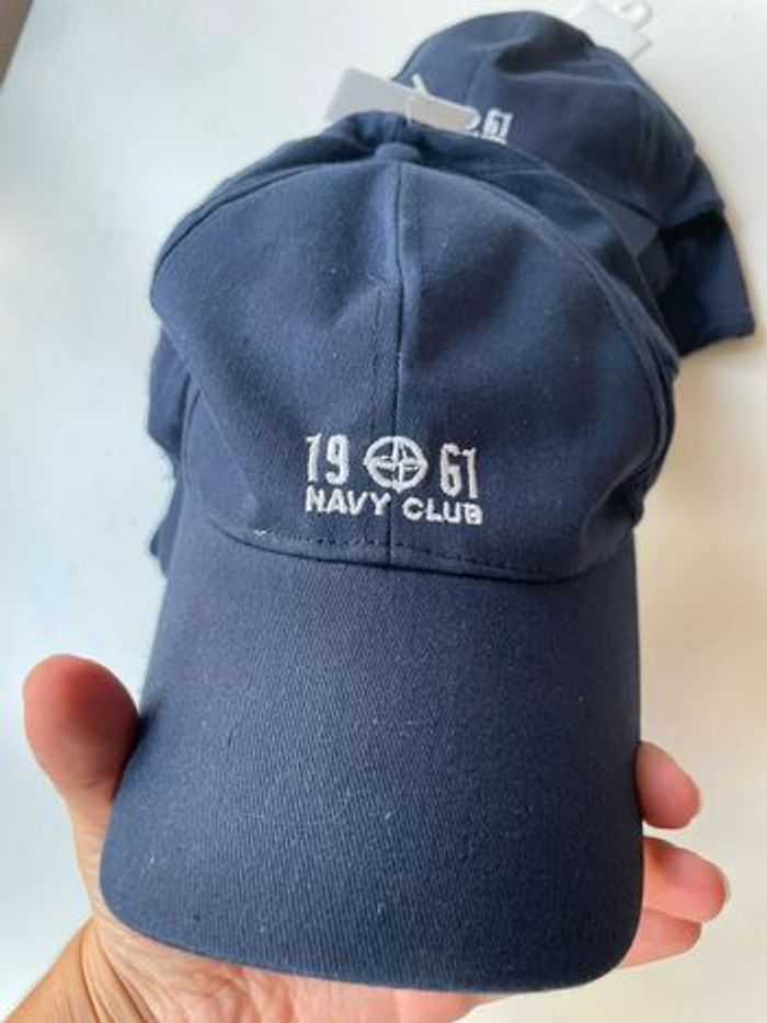7 casquettes neuves bleu marine navy club - photo numéro 2