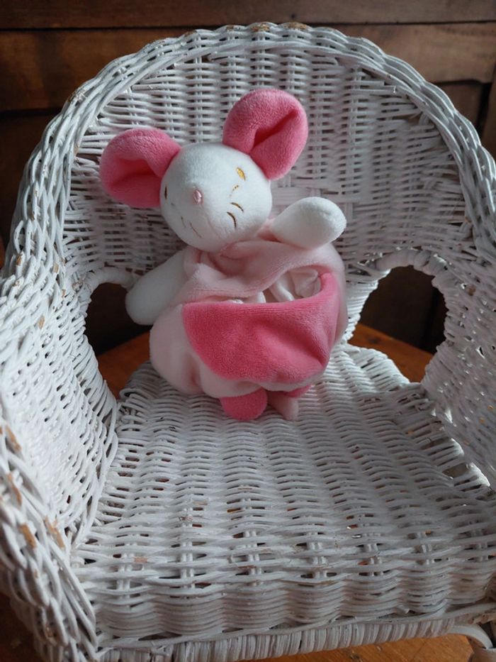 Doudou mouchoir souris Sucre d'orge