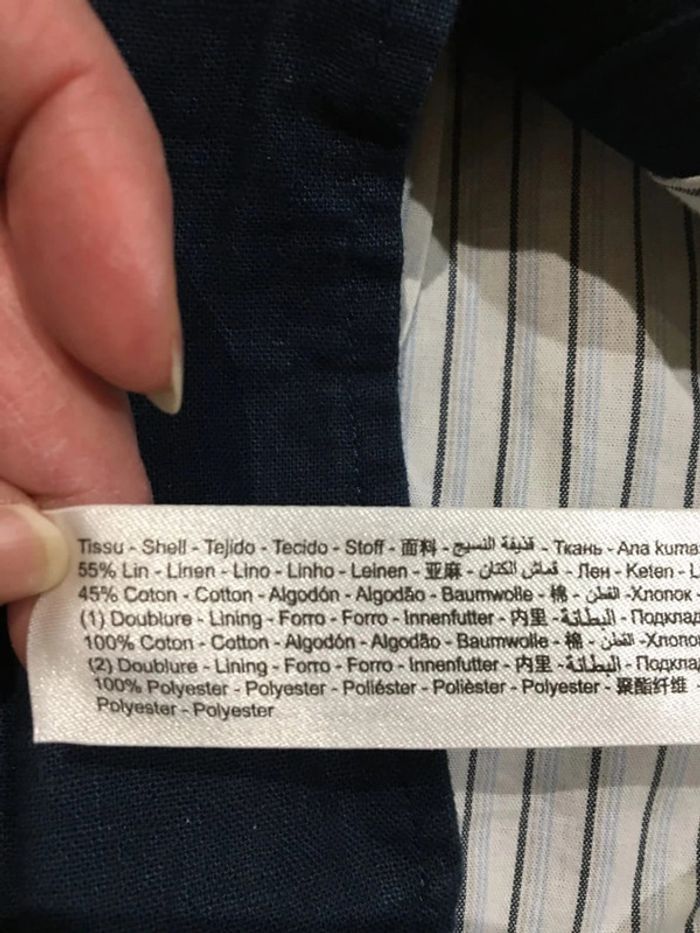 Veste de costume en lin marine orchestra - photo numéro 4