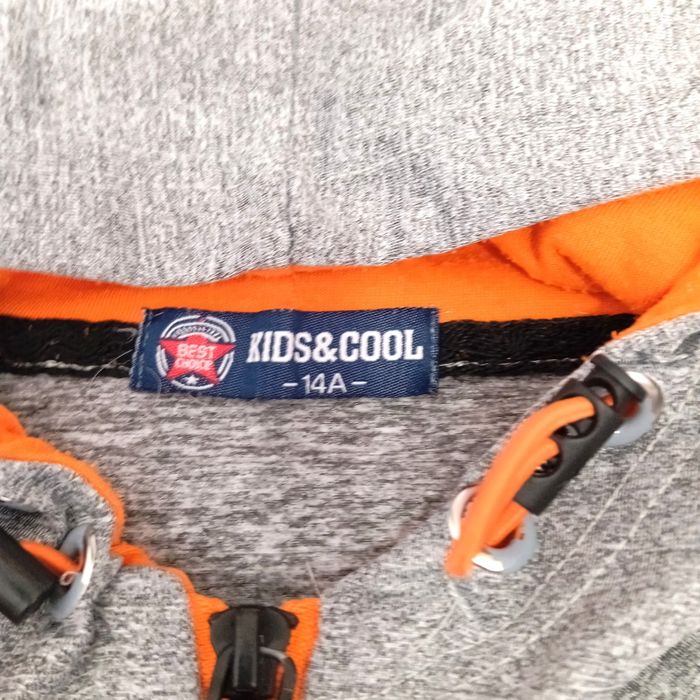 Sweat à capuche zippé gris pour enfant. Taille 14 ans - photo numéro 4