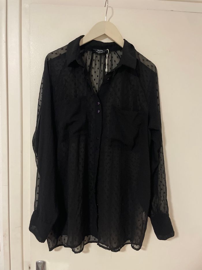 Chemise noire bershka taille M