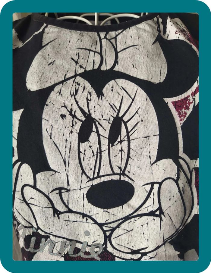 T shirt noir Disney Minnie - photo numéro 2