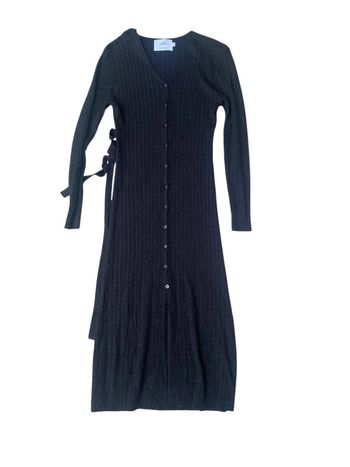 Longue robe noire en maille taille S Calie Paris