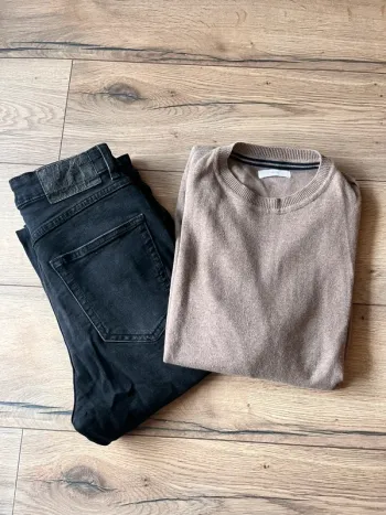Ensemble 14 ans jean et pull col rond