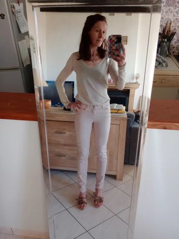 Pantalon femme 36 rose pâle c8