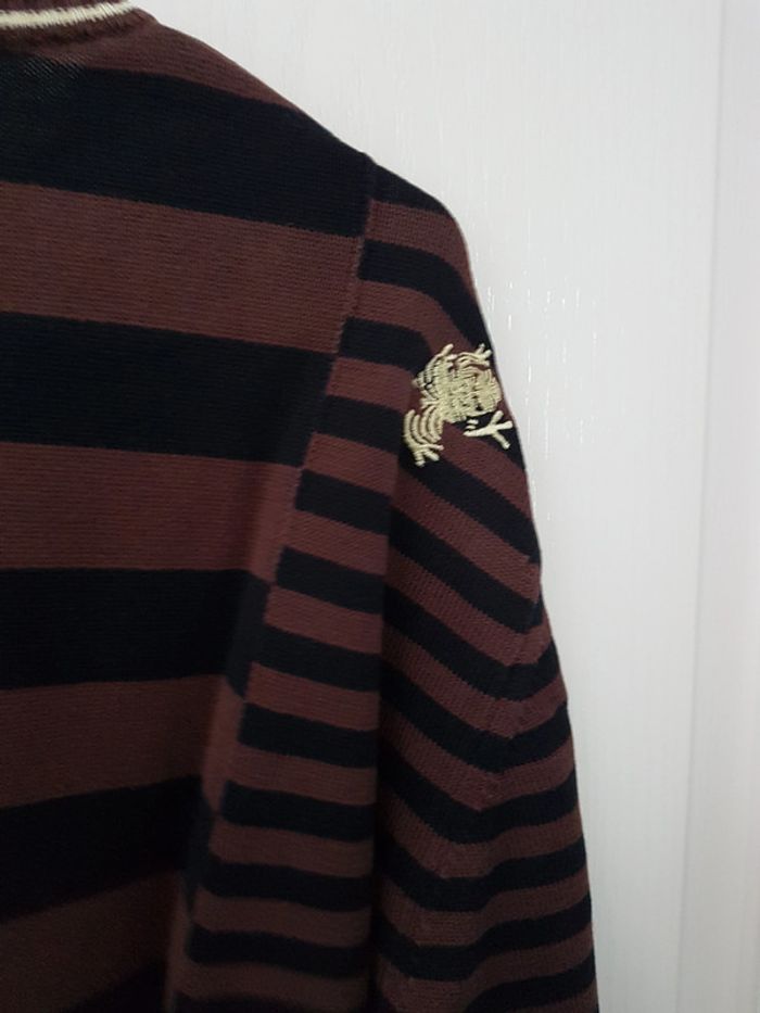 Pull à rayures marron et noir XL - photo numéro 4