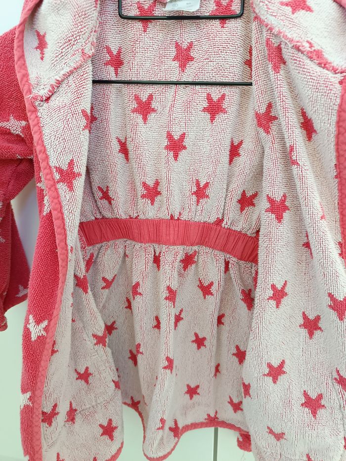 Peignoir Vertbaudet 6 ans – rose orangé à étoiles blanches ⭐🩷 - photo numéro 2