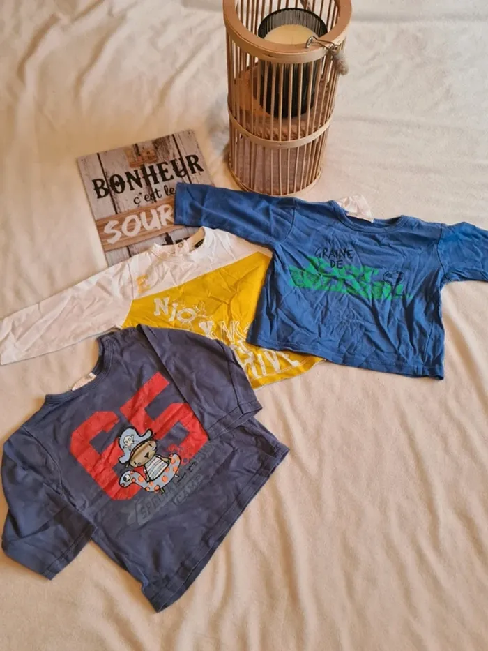Lot tee-shirt manches longues 6 mois