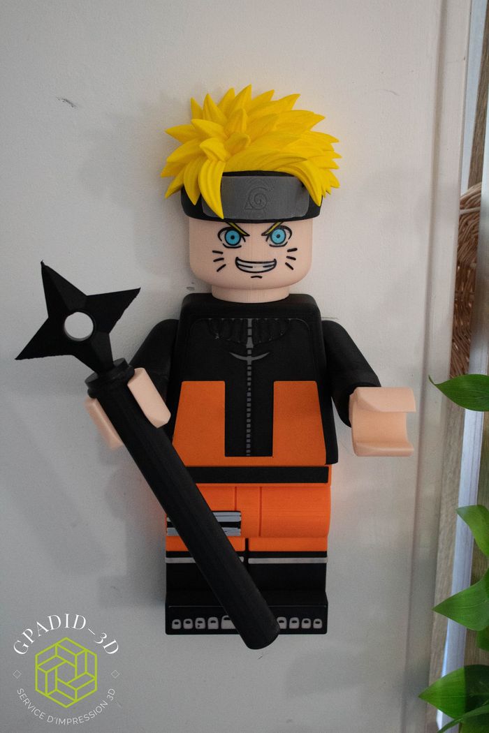 Dévidoir de papier toilette ou simple décoration murale dans un style lego naruto - photo numéro 4
