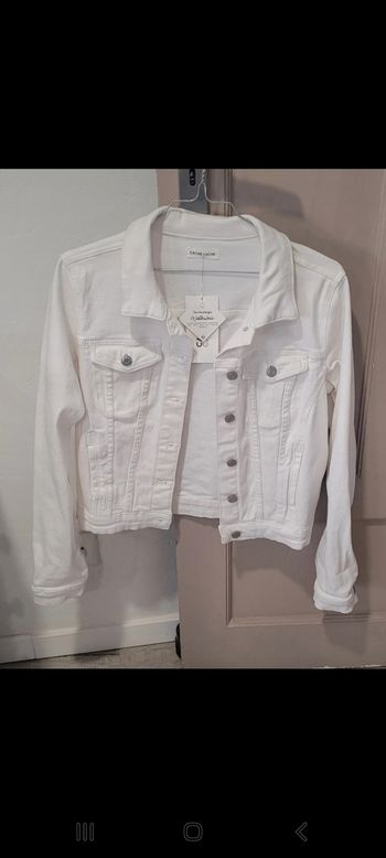 Veste en jeans blanche T S cache cache Neuve