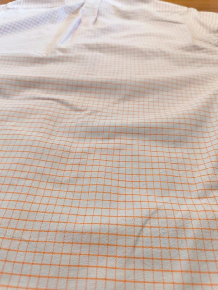 Chemisette à carreaux - Ralph Lauren - Blake - Logo brodé premium - Blanc, orange - Taille M - photo numéro 6