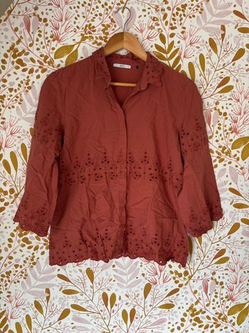 Blouse esprit avec broderies anglaises