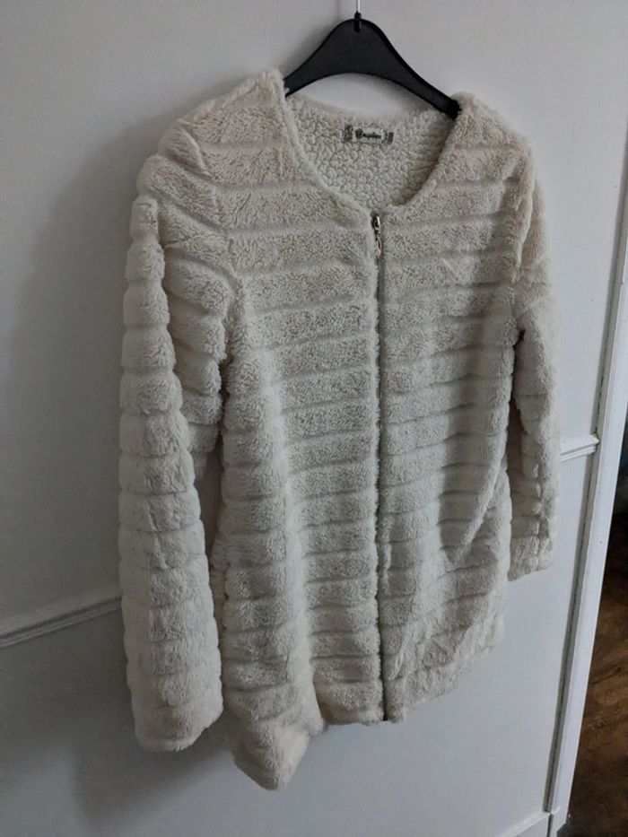 Veste pilou pilou creme  S/M - photo numéro 3